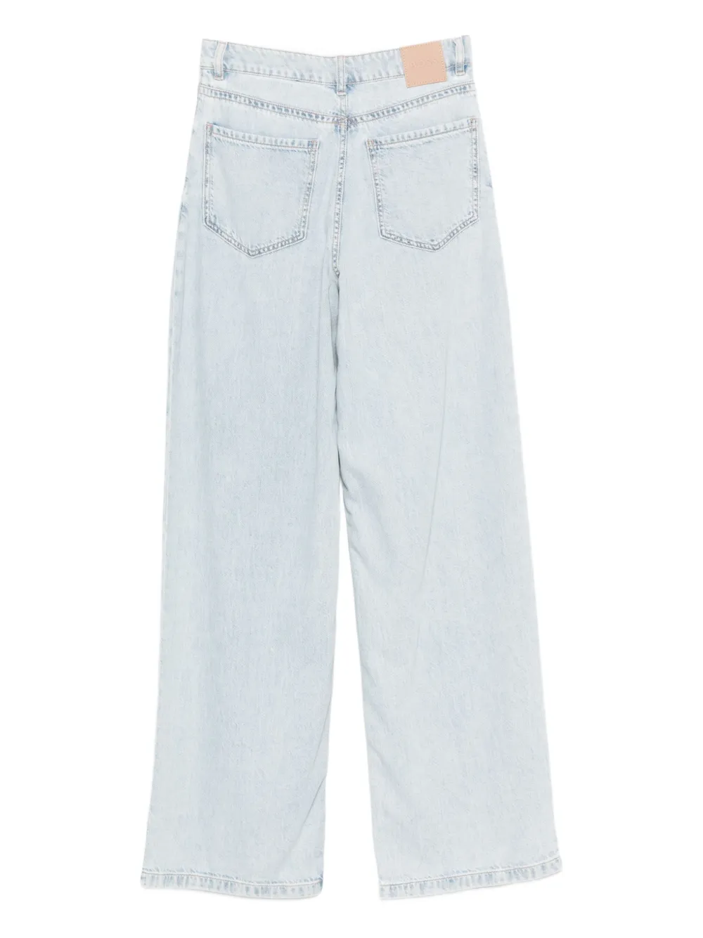 BOSS Geplooide boyfriend jeans Blauw