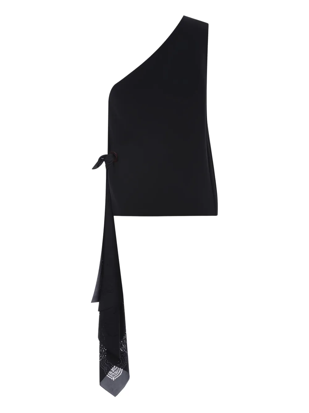Givenchy one-shoulder laser-cut top Zwart