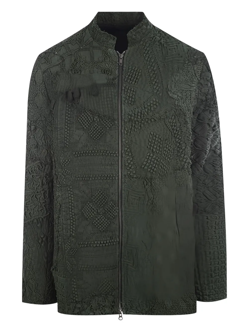 By Walid crochet-textured zip-front coat | Blue | Image 1