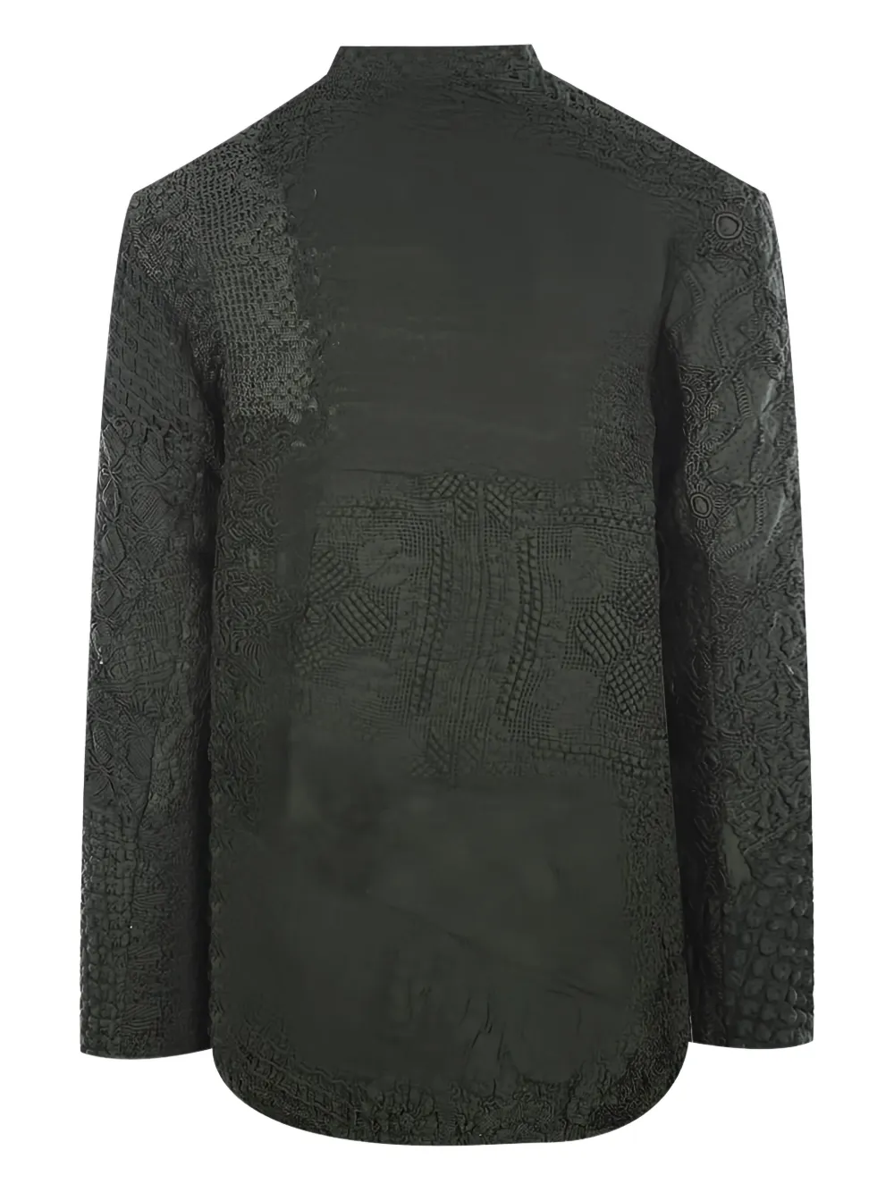 By Walid crochet-textured zip-front coat | Single Breasted Coats | Image 2