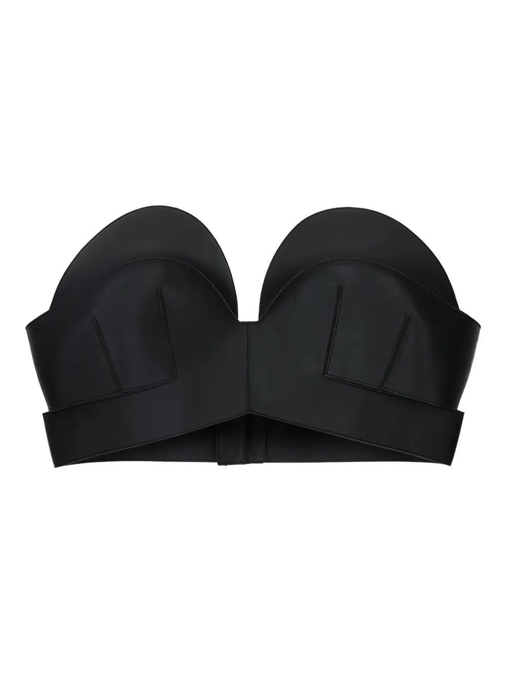 Givenchy leather crop top Zwart