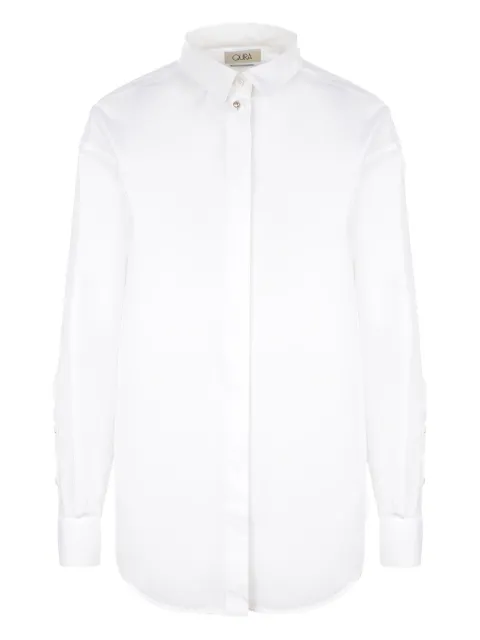 QUIRA classic-collar poplin shirt