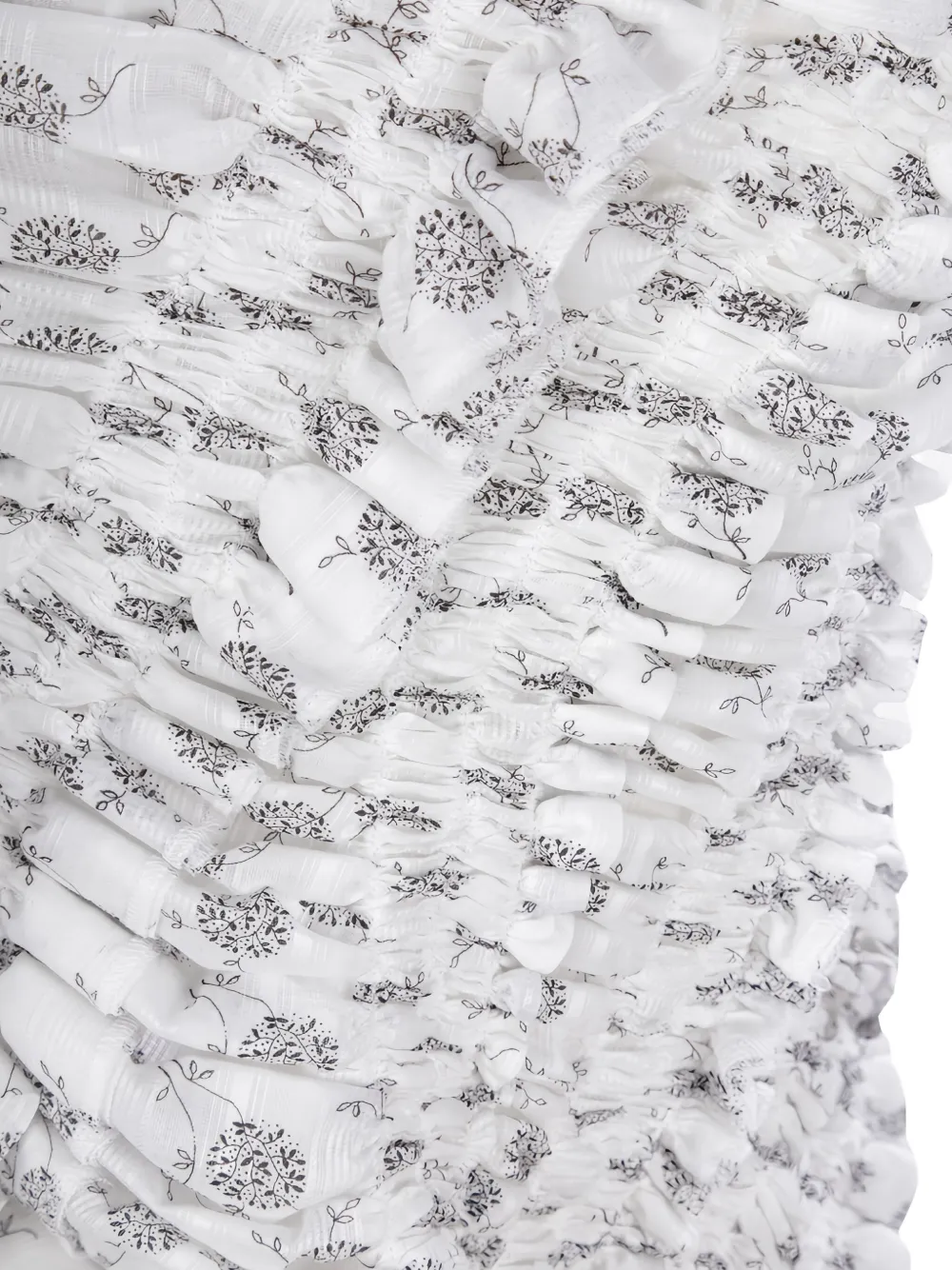Comme des Garçons TAO floral ruffled skirt Wit