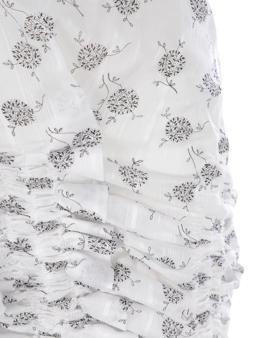 Comme des Garçons TAO floral ruffled skirt Wit