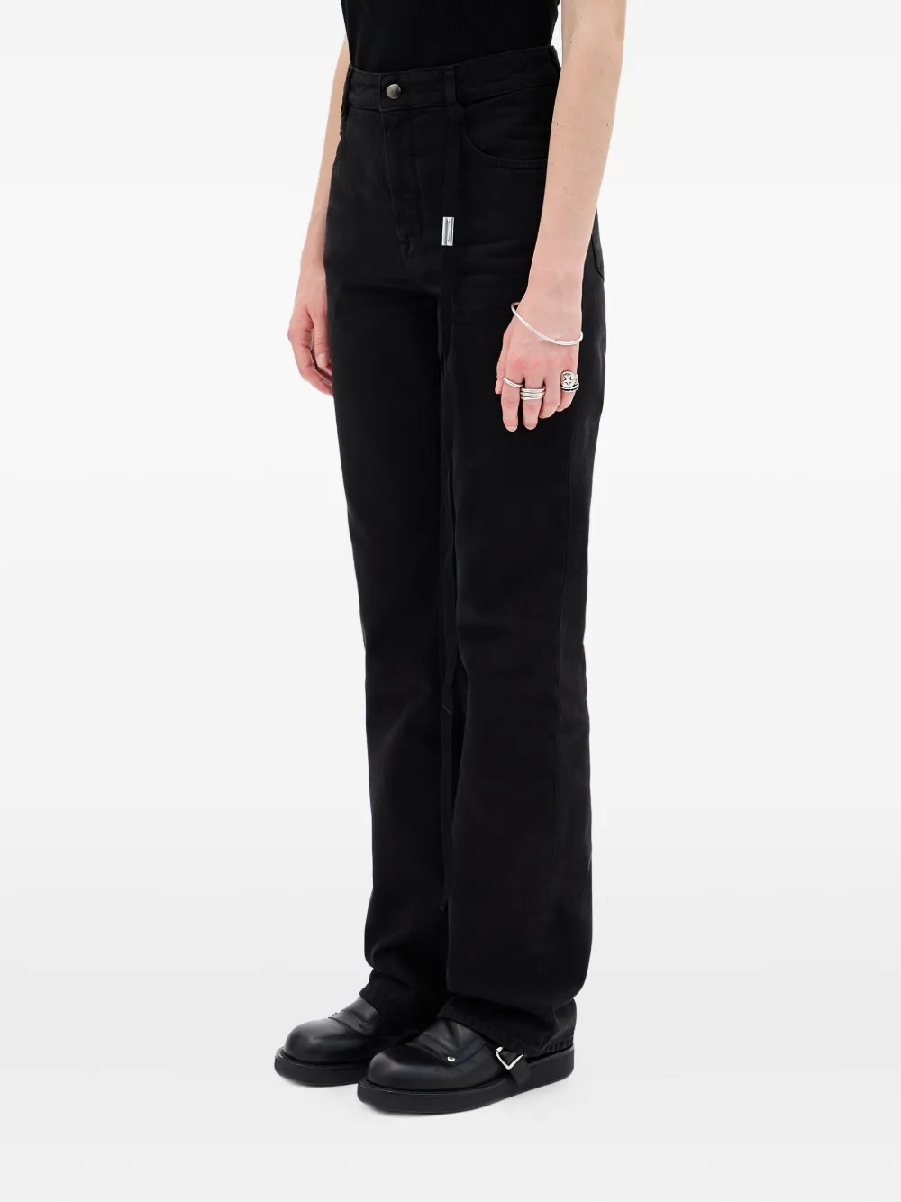 Ann Demeulemeester Ona 5 Pocket Flared Trousers In Black
