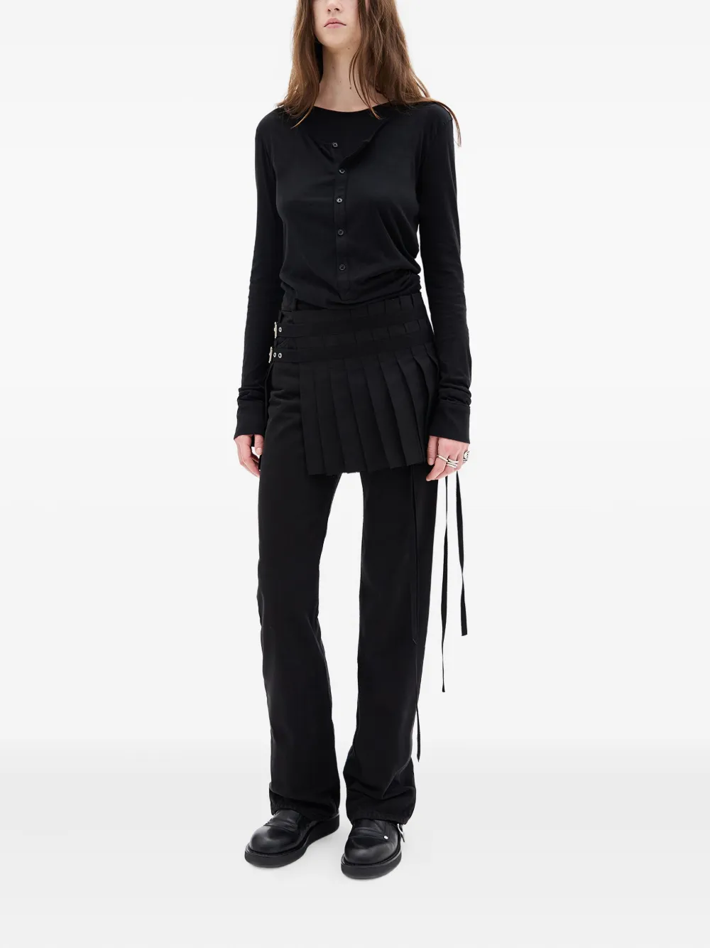 Ann Demeulemeester Ona 5 Pocket flared trousers - Zwart