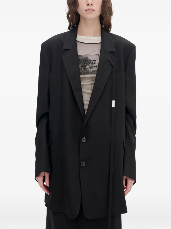 Ann Demeulemeester Agnes Single-breasted Blazer in Black