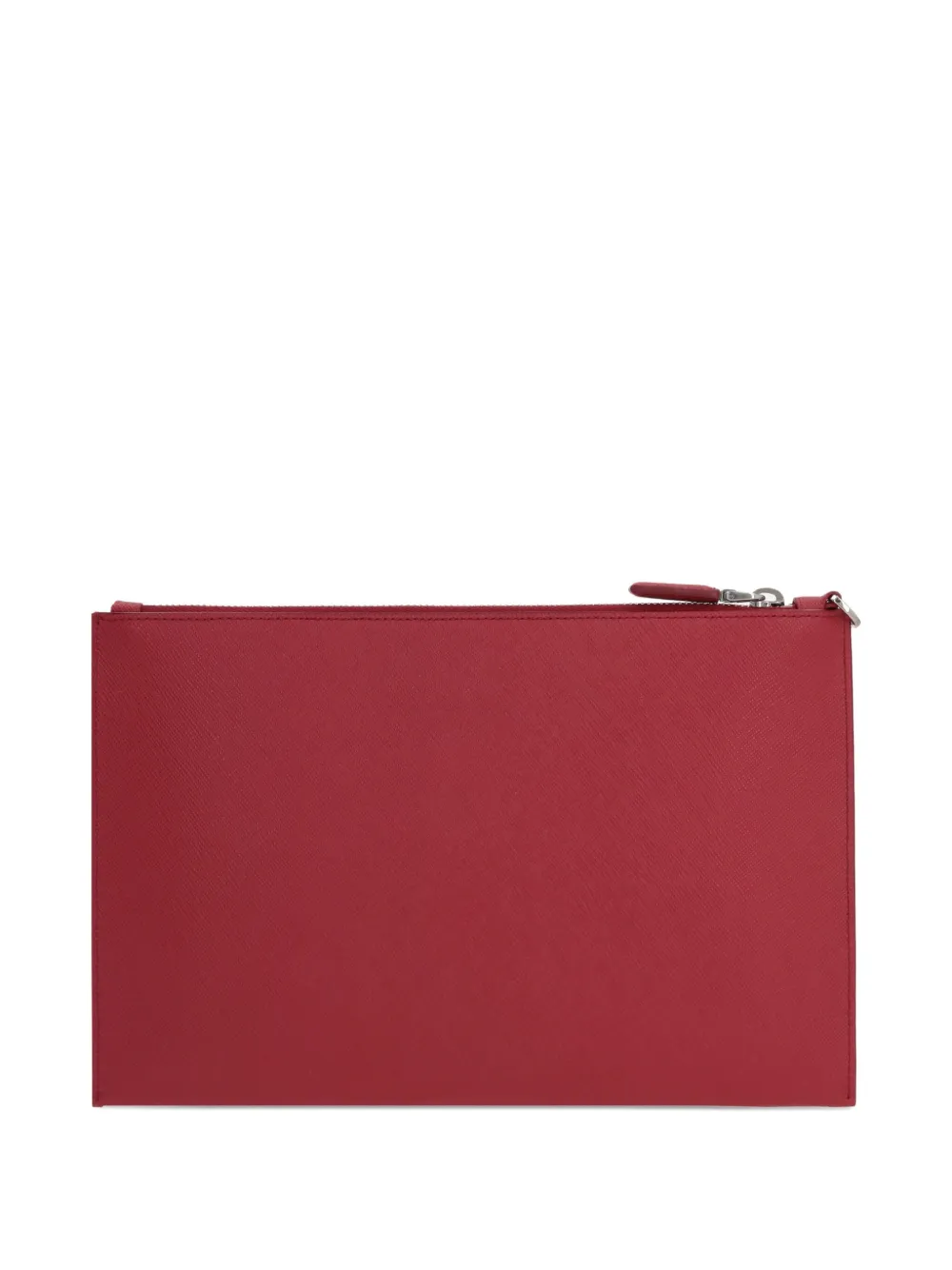 Prada triangle-logo clutch bag Rood