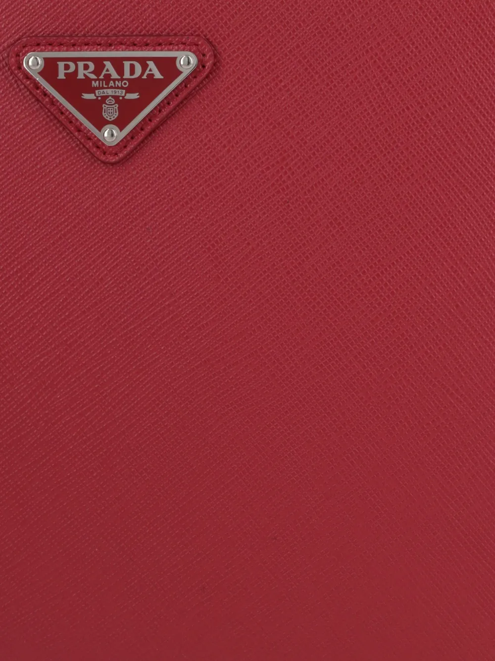 Prada triangle-logo clutch bag Rood