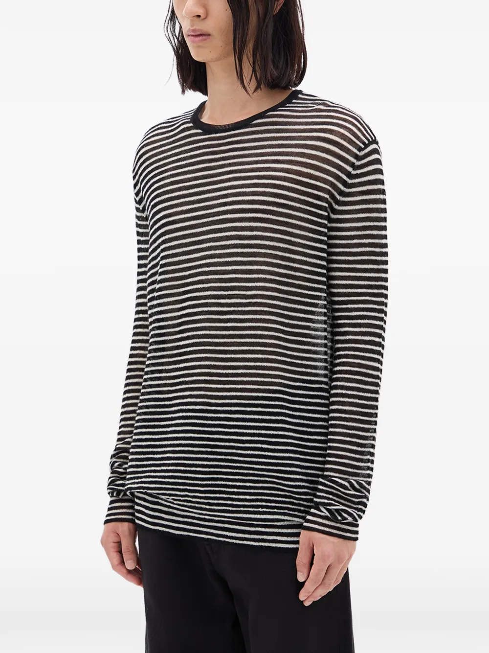  Ann Demeulemeester Racin Striped Sweater - Black 