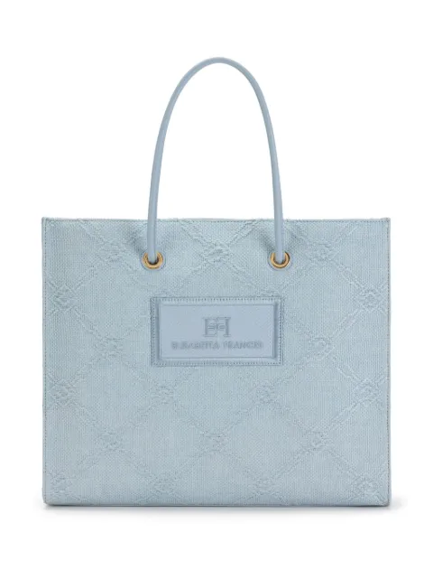 Elisabetta Franchi large logo-embroidered tote bag