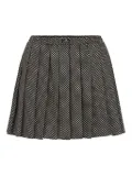 Elisabetta Franchi pleated polka-dot skirt - Black