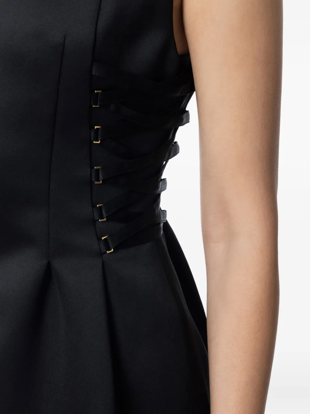 Elisabetta Franchi Mouwloze mini-jurk Zwart