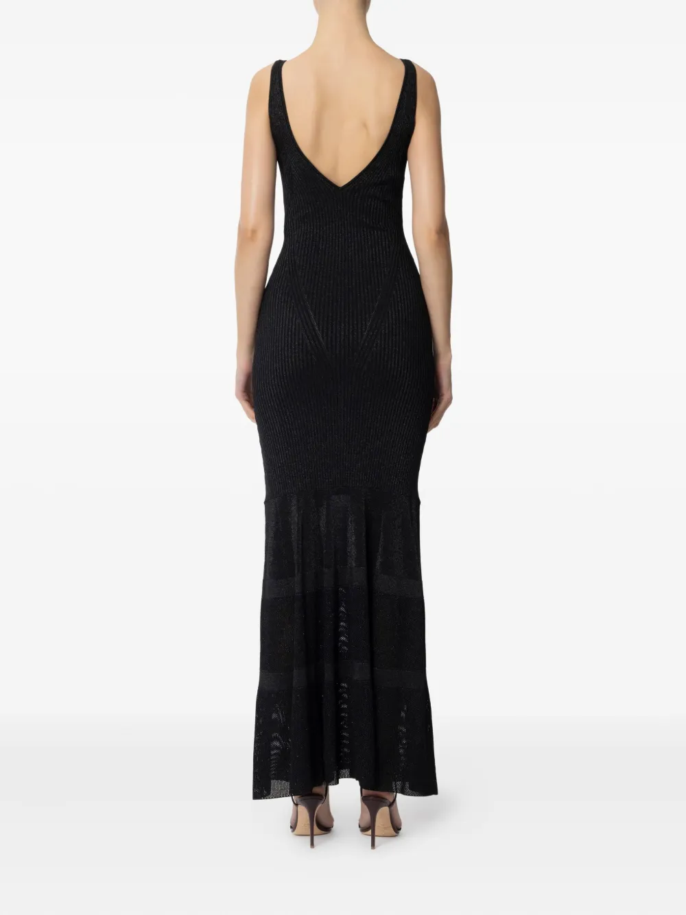 Elisabetta Franchi Jurk met V-hals Zwart