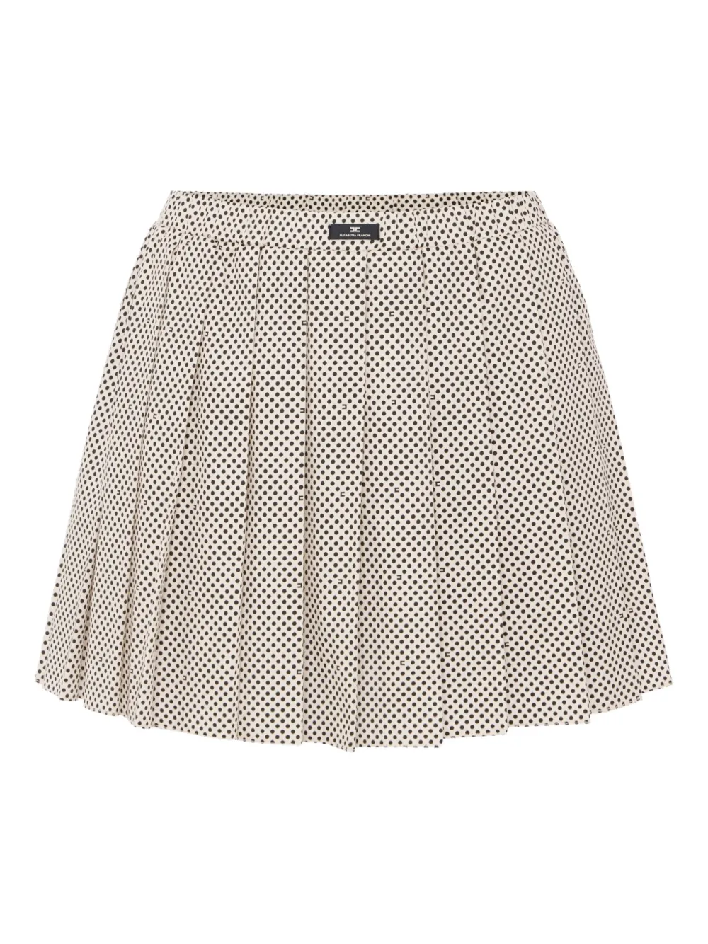 Elisabetta Franchi Plooirok met stippen Beige