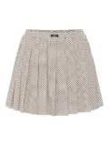 Elisabetta Franchi pleated polka-dot skirt - Neutrals