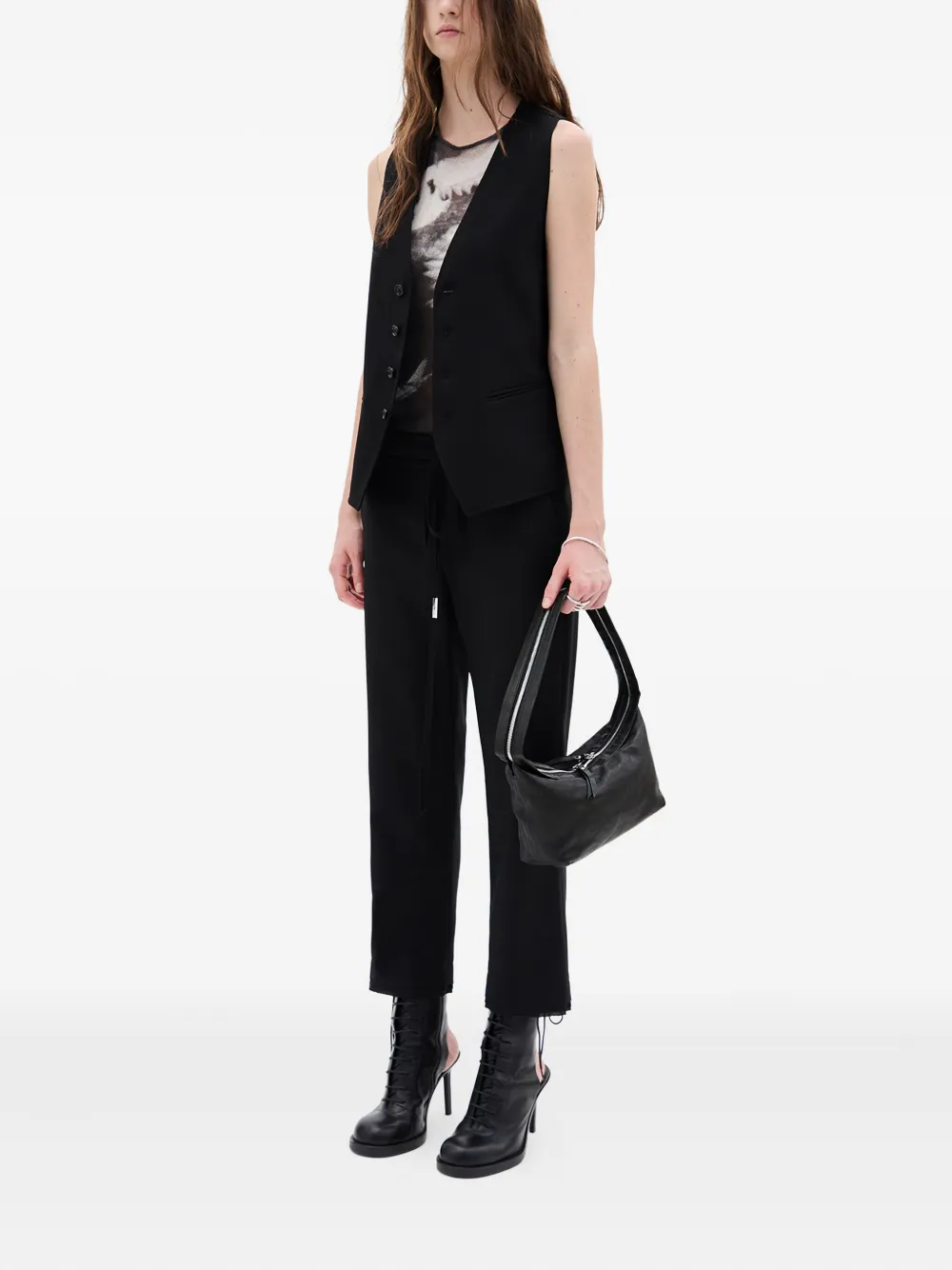 Ann Demeulemeester Charlotte Button-fastening Waistcoat In Black