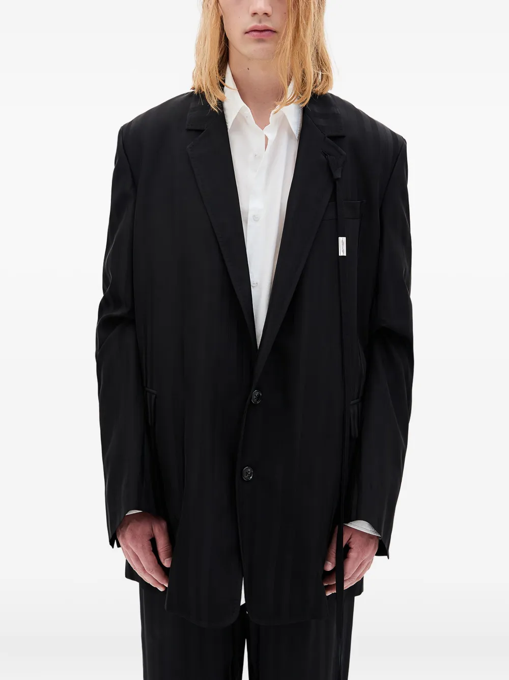 Ann Demeulemeester strap-detail blazer | Black | Image 1
