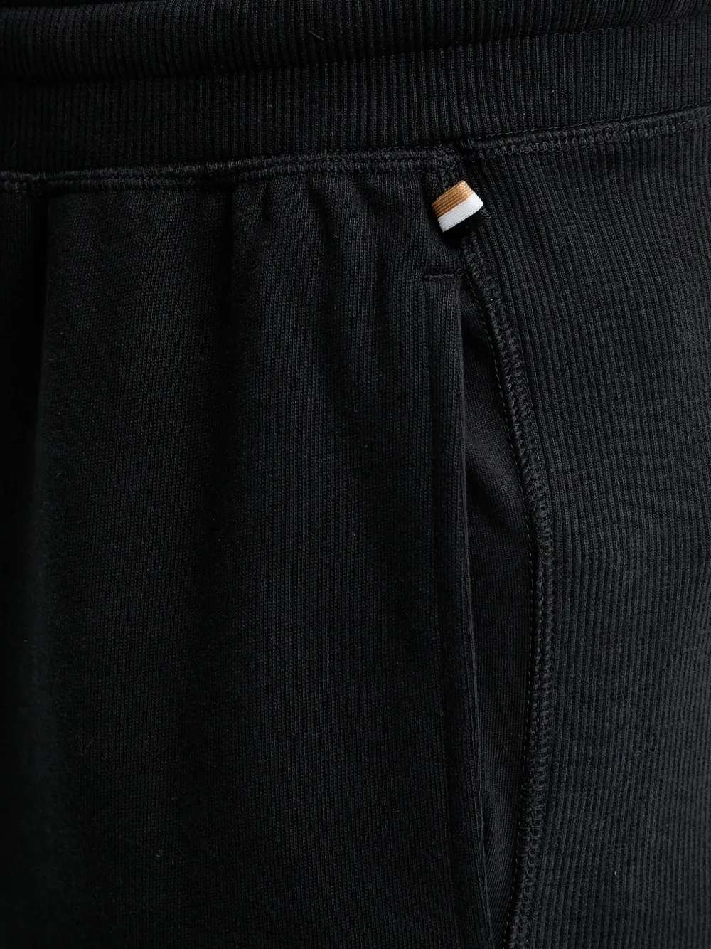 BOSS ribbed-cuff track pants Zwart