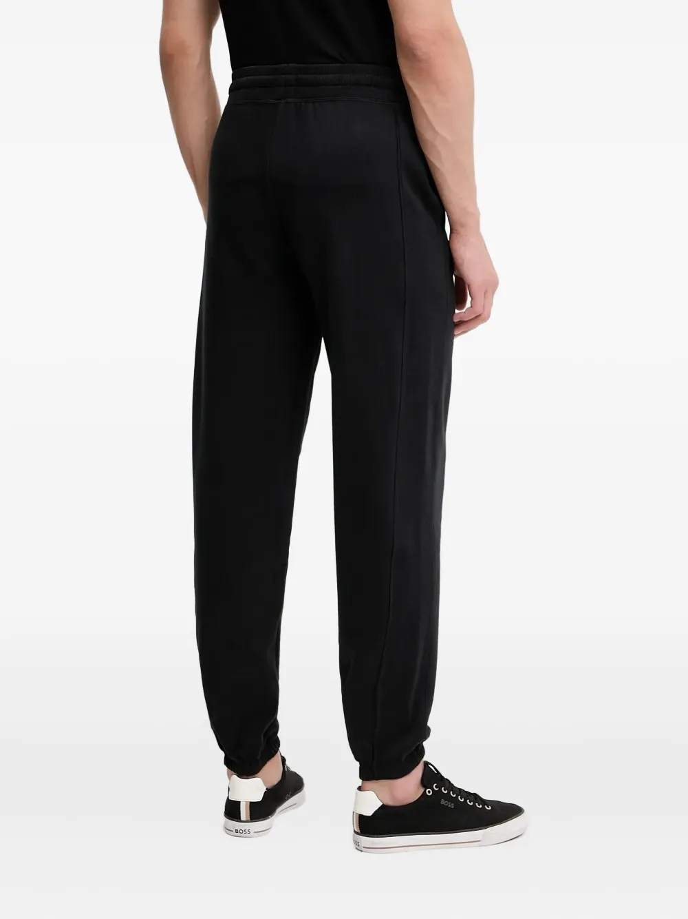 BOSS ribbed-cuff track pants - Zwart