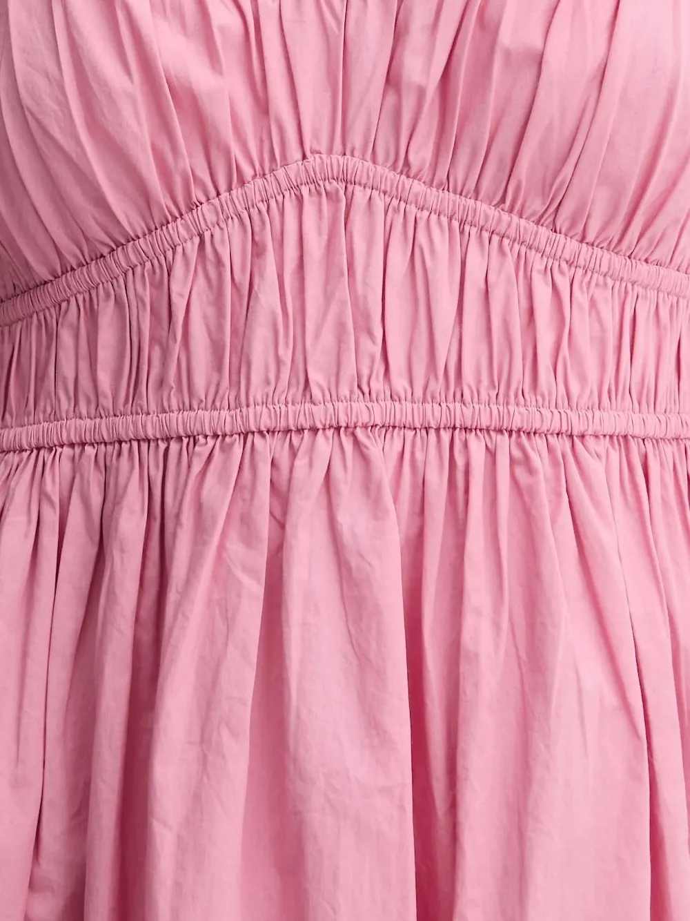 BOSS Midi-jurk met gesmockt lijfje Roze