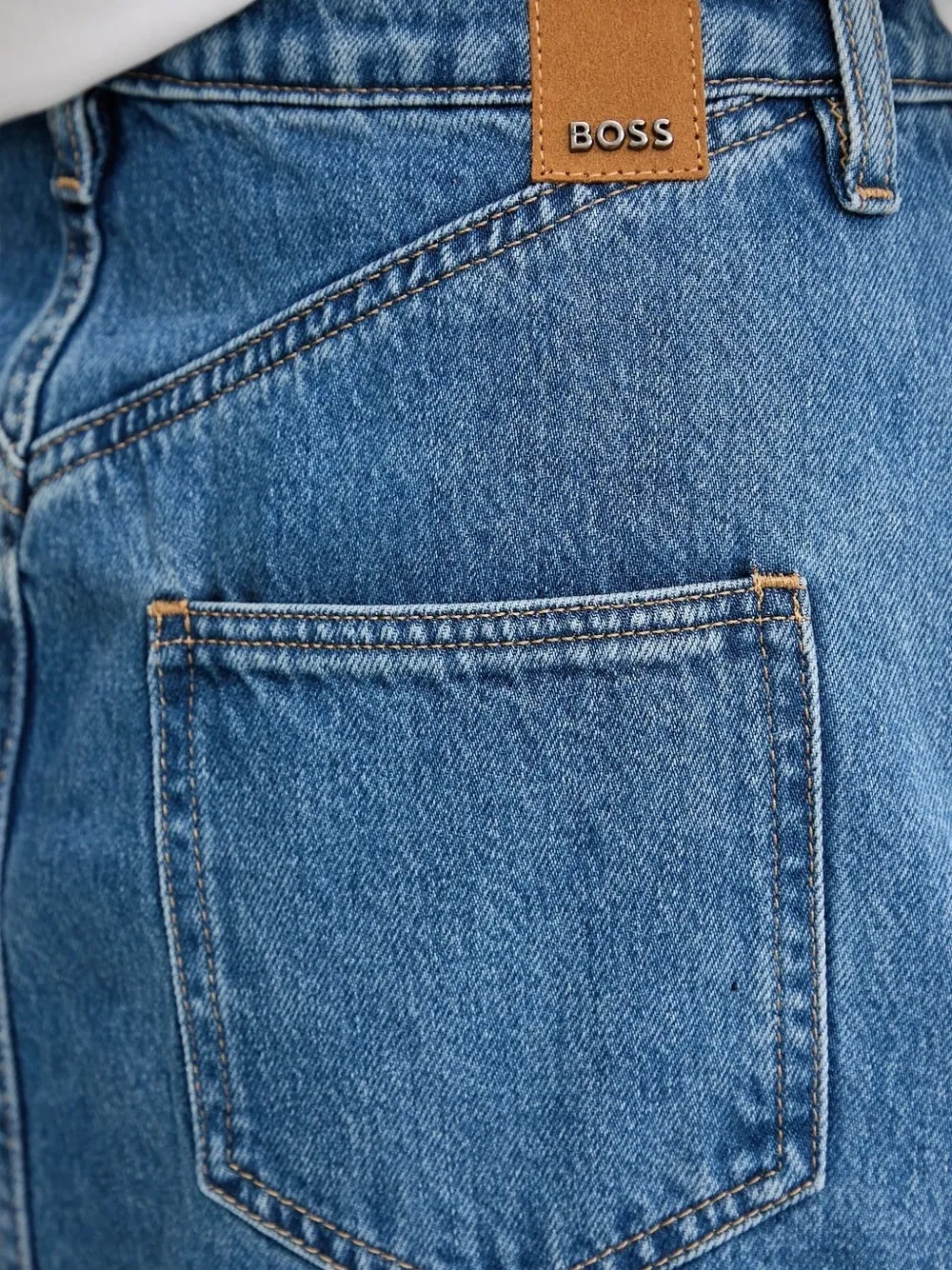 BOSS Denim rok Blauw