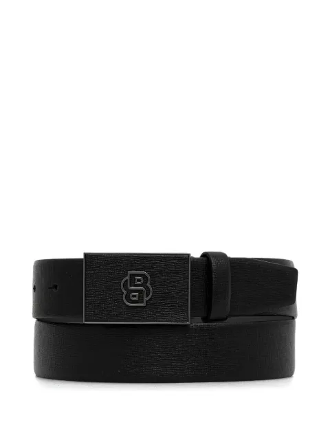 BOSS logo-plaque leather belt