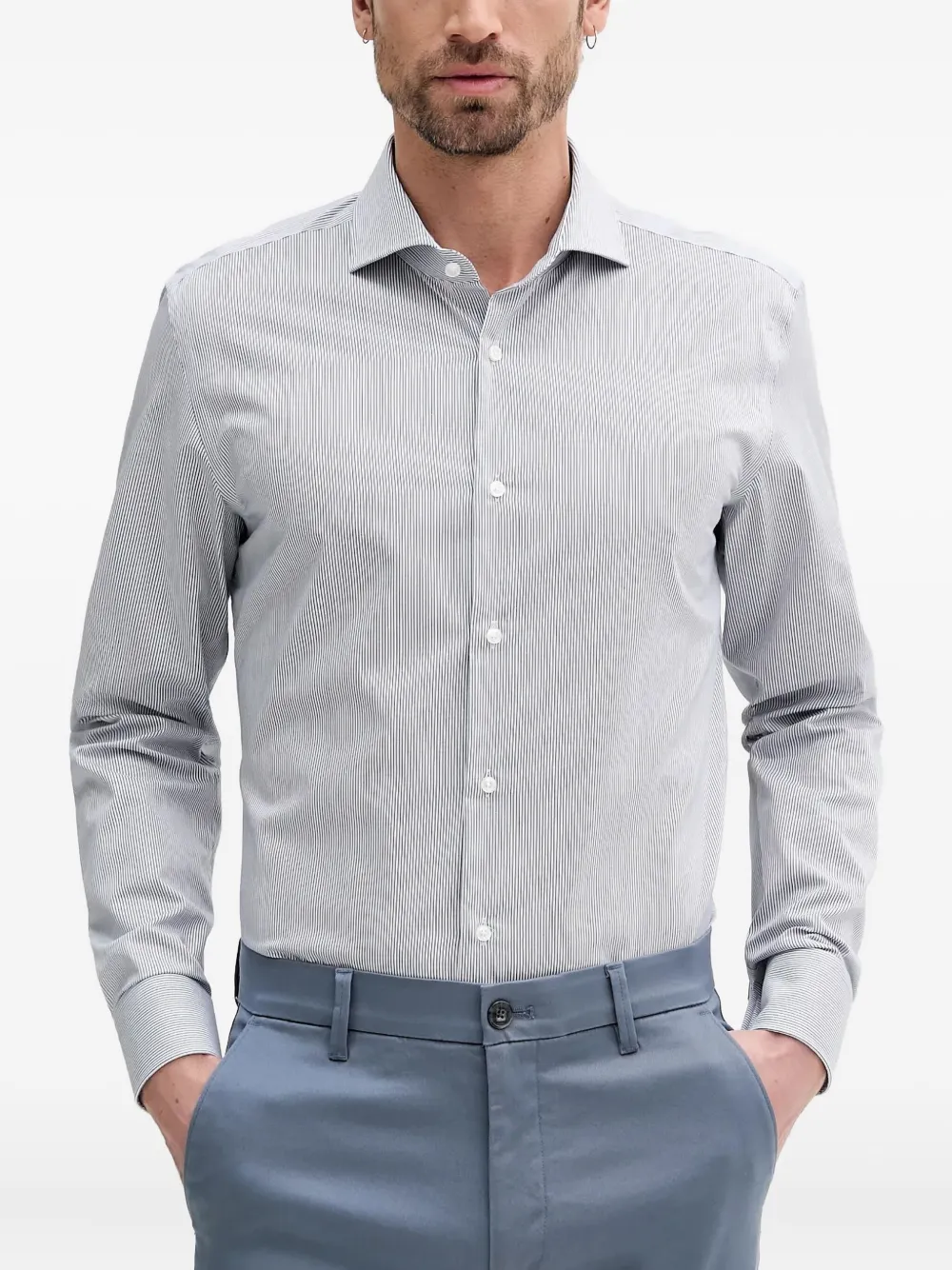 BOSS Hemd mit Nadelstreifen | Blau | Image 1