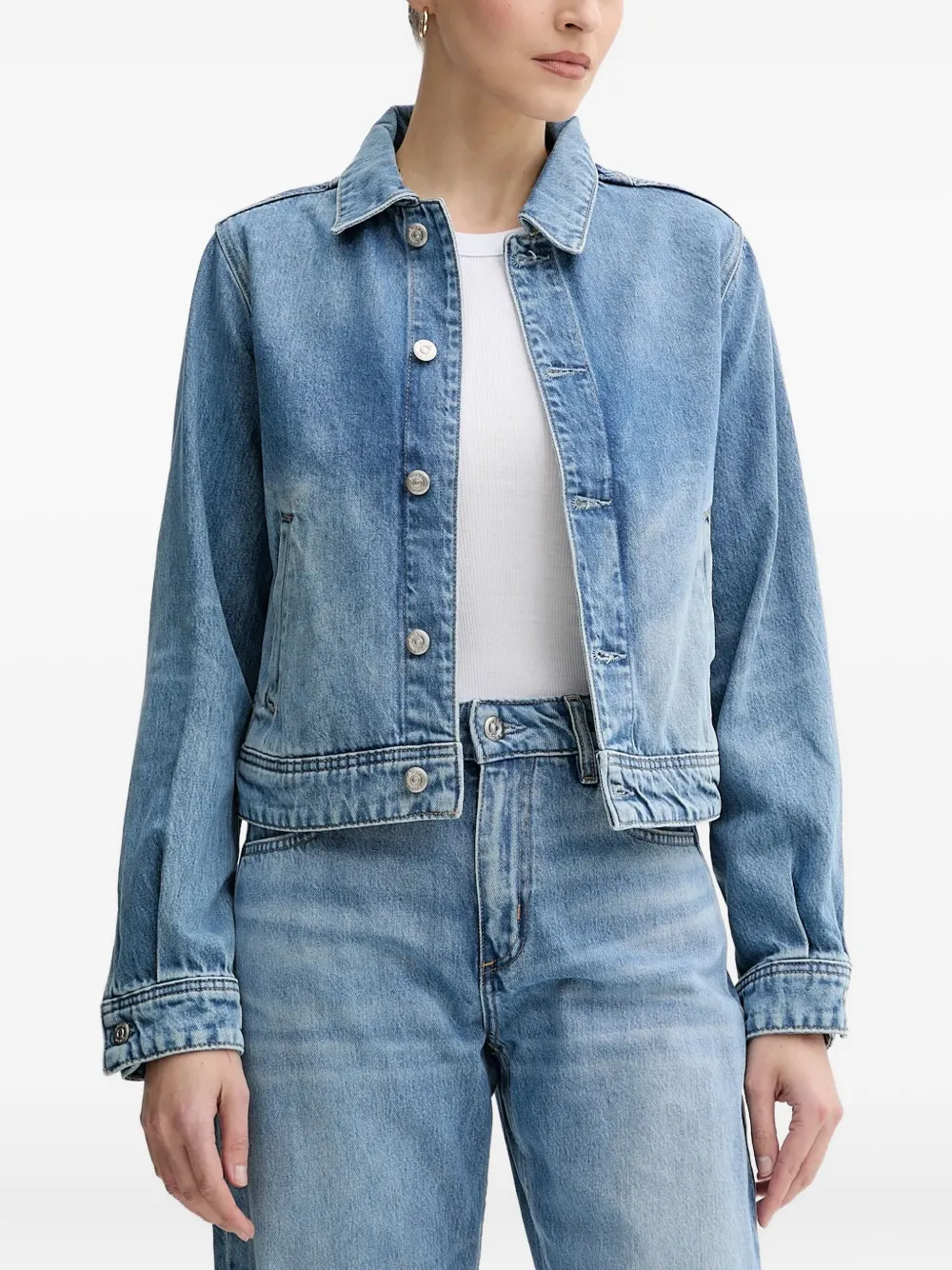 Hugo Boss Button-fastening Denim Jacket In Blue