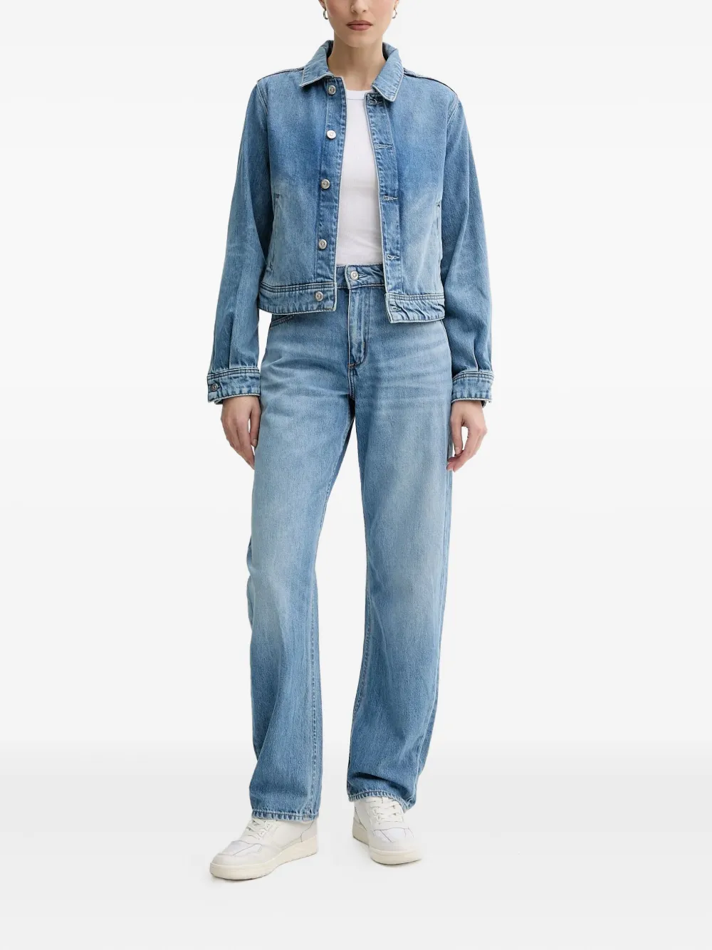 Hugo Boss Button-fastening Denim Jacket In Blue