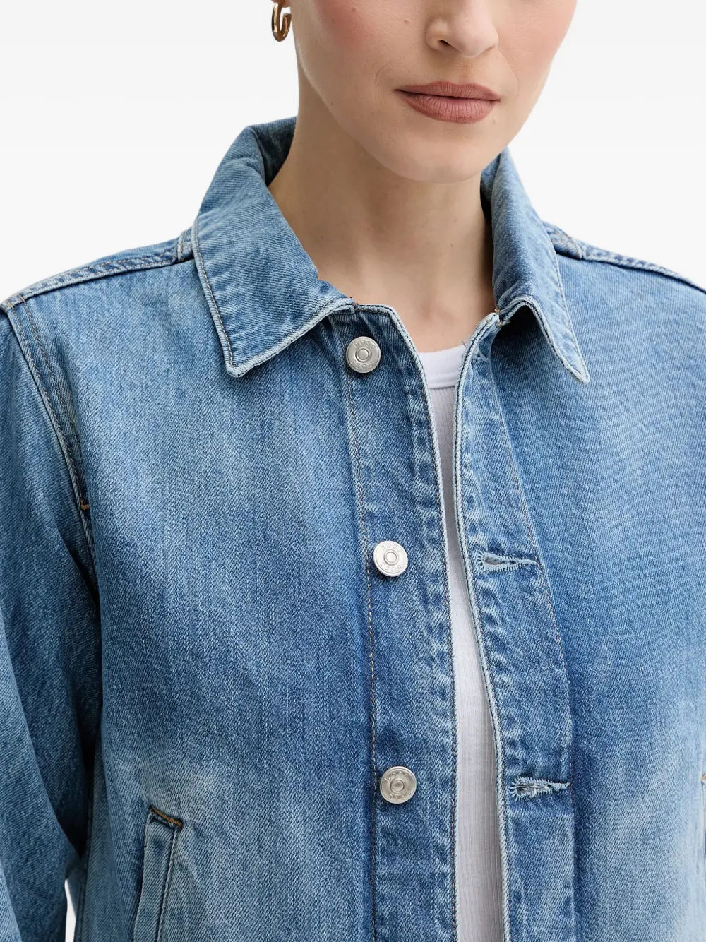 Hugo Boss Button-fastening Denim Jacket In Blue