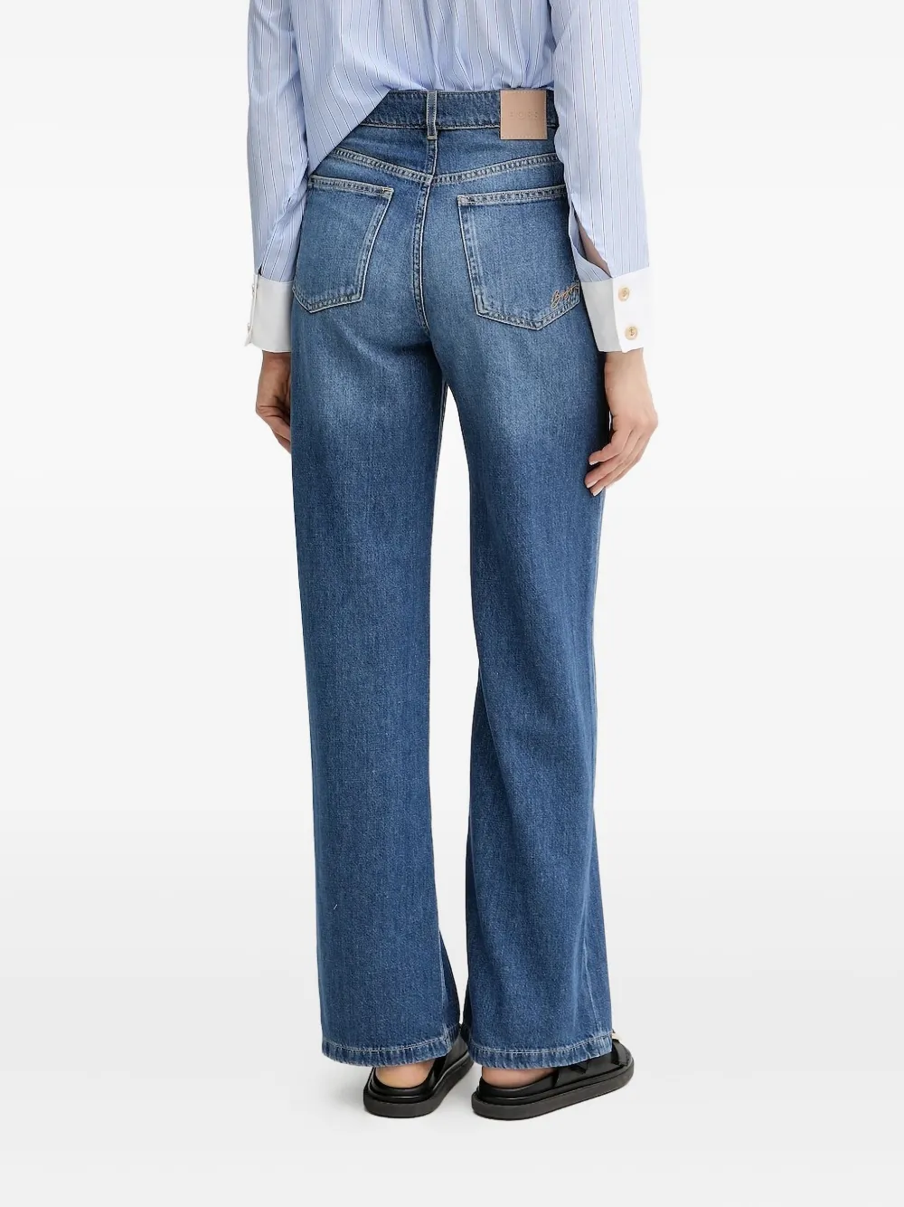 BOSS embroidered-logo jeans - Blauw