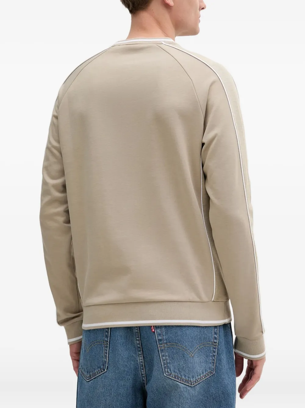 BOSS Sweater met ronde hals - Beige