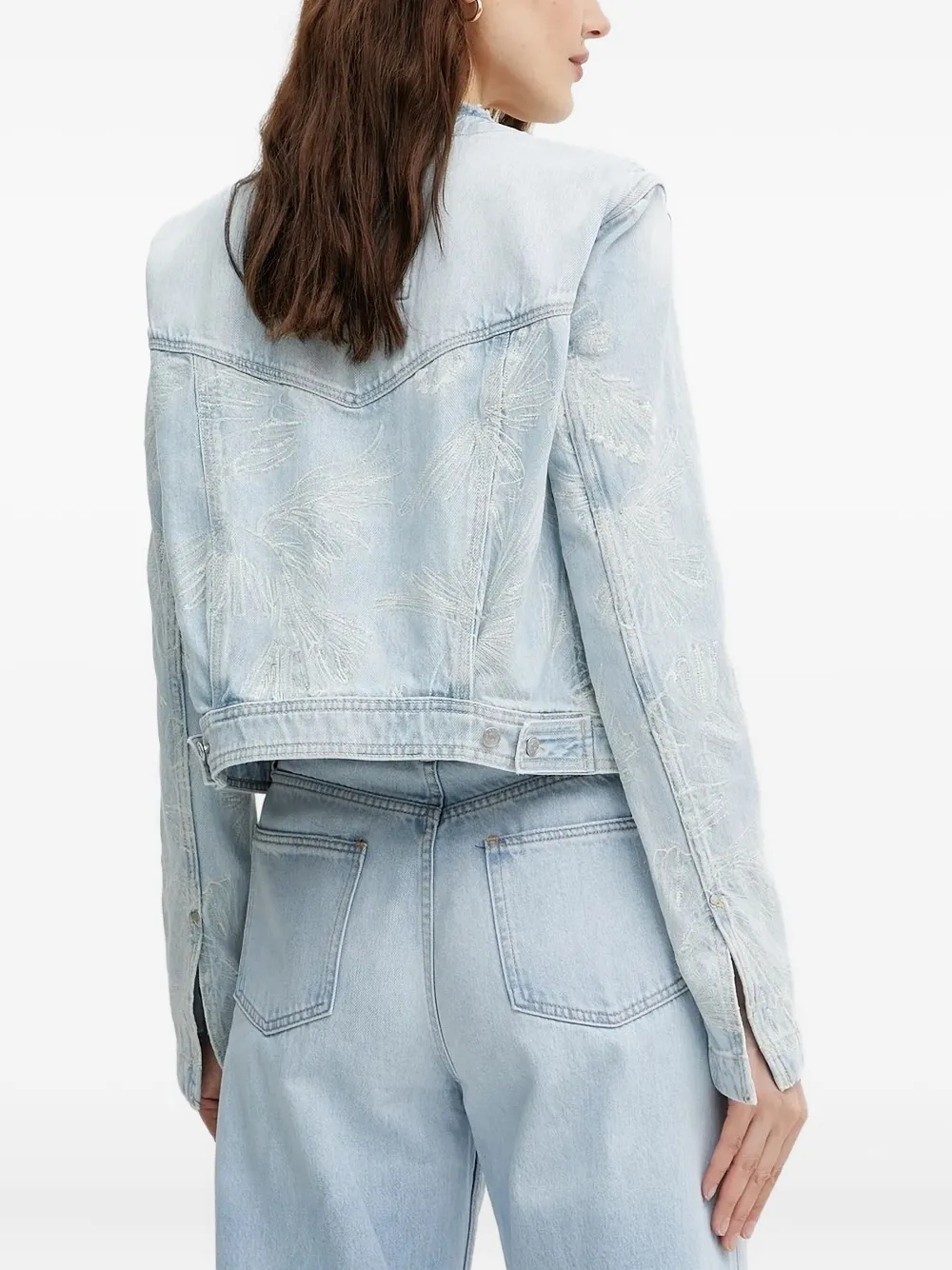 BOSS Denim jack Blauw