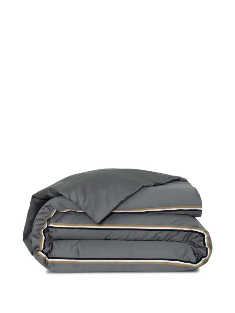 BOSS stripe-detail duvet cover