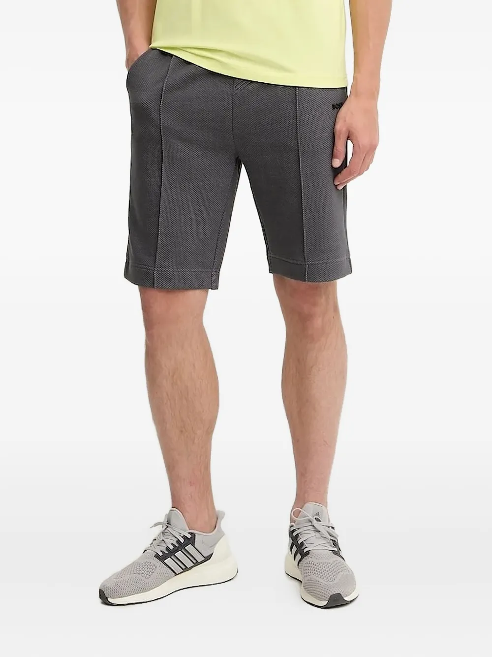 Hugo Boss Panelled Drawstring Shorts In Gray