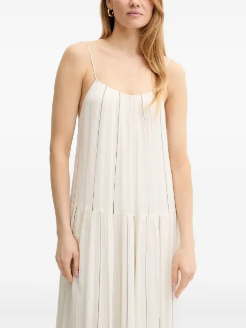 BOSS tiered striped maxi dress