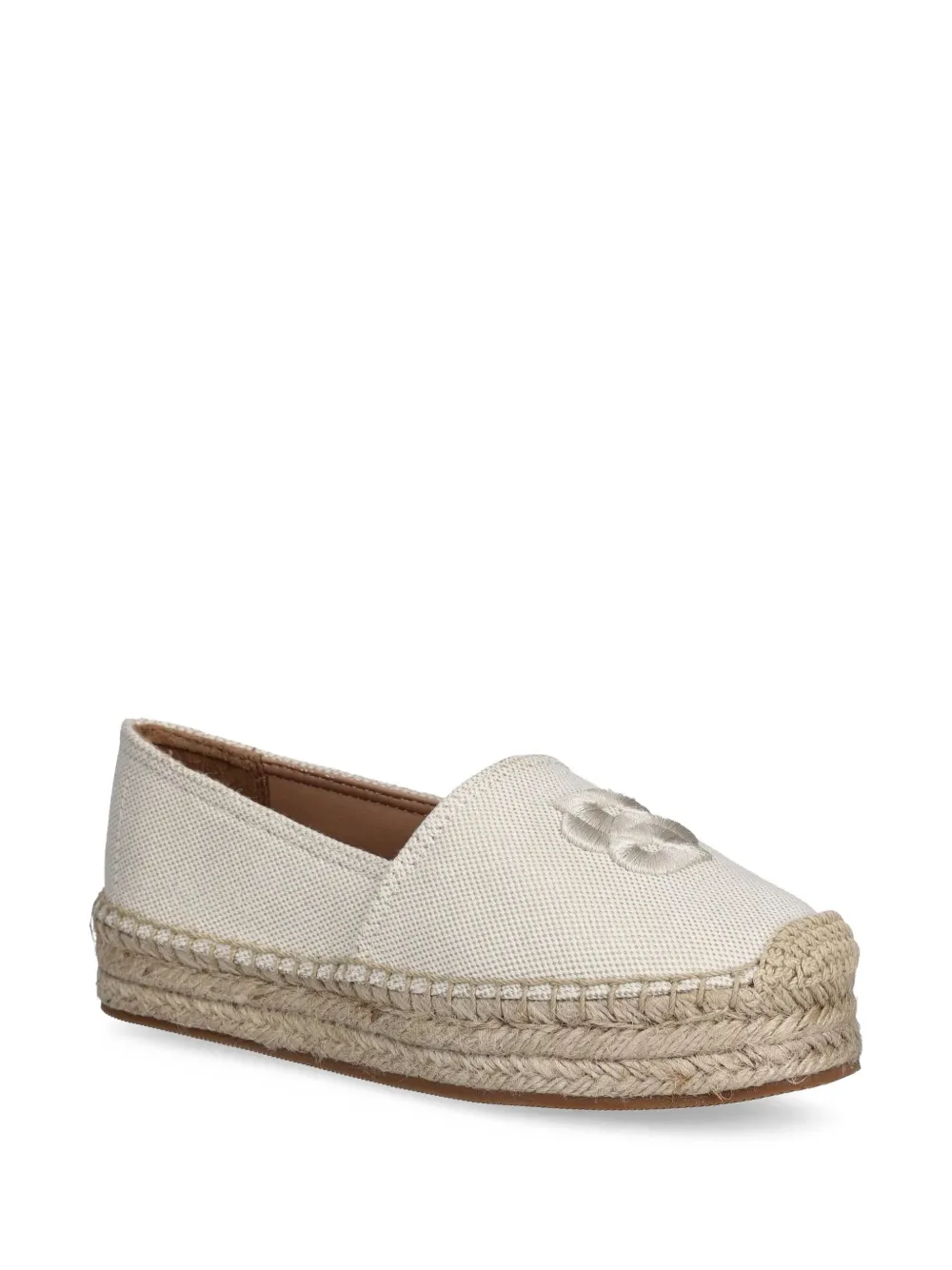 Hugo Boss Logo-embroidered Espadrilles In Neutral