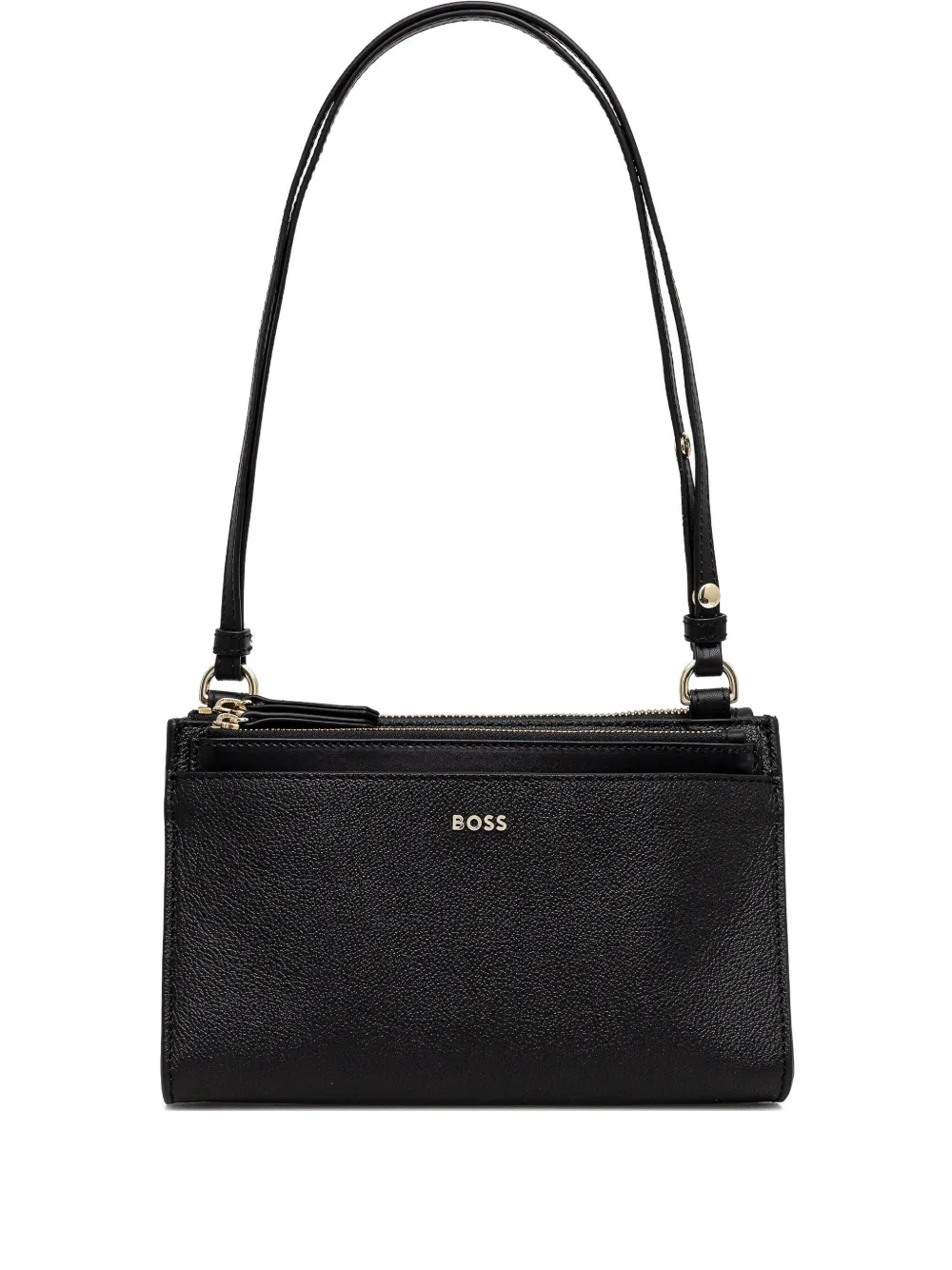 BOSS ロゴプレート ショルダーバッグ - ブラック BOSS ロゴプレート ショルダーバッグ - ブラック