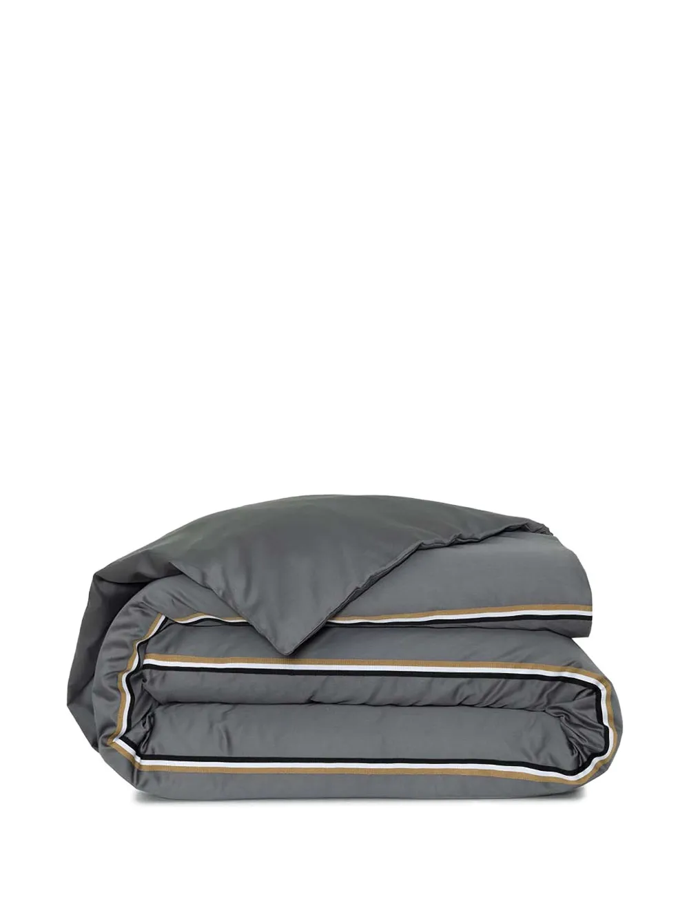 Hugo Boss Stripe-detail Duvet Cover In Black