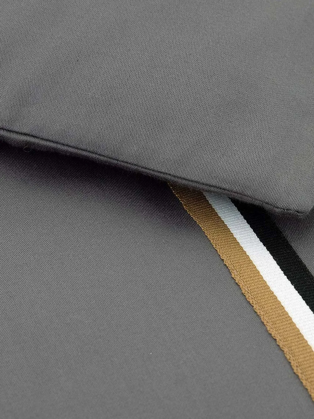 Hugo Boss Stripe-detail Duvet Cover In Black
