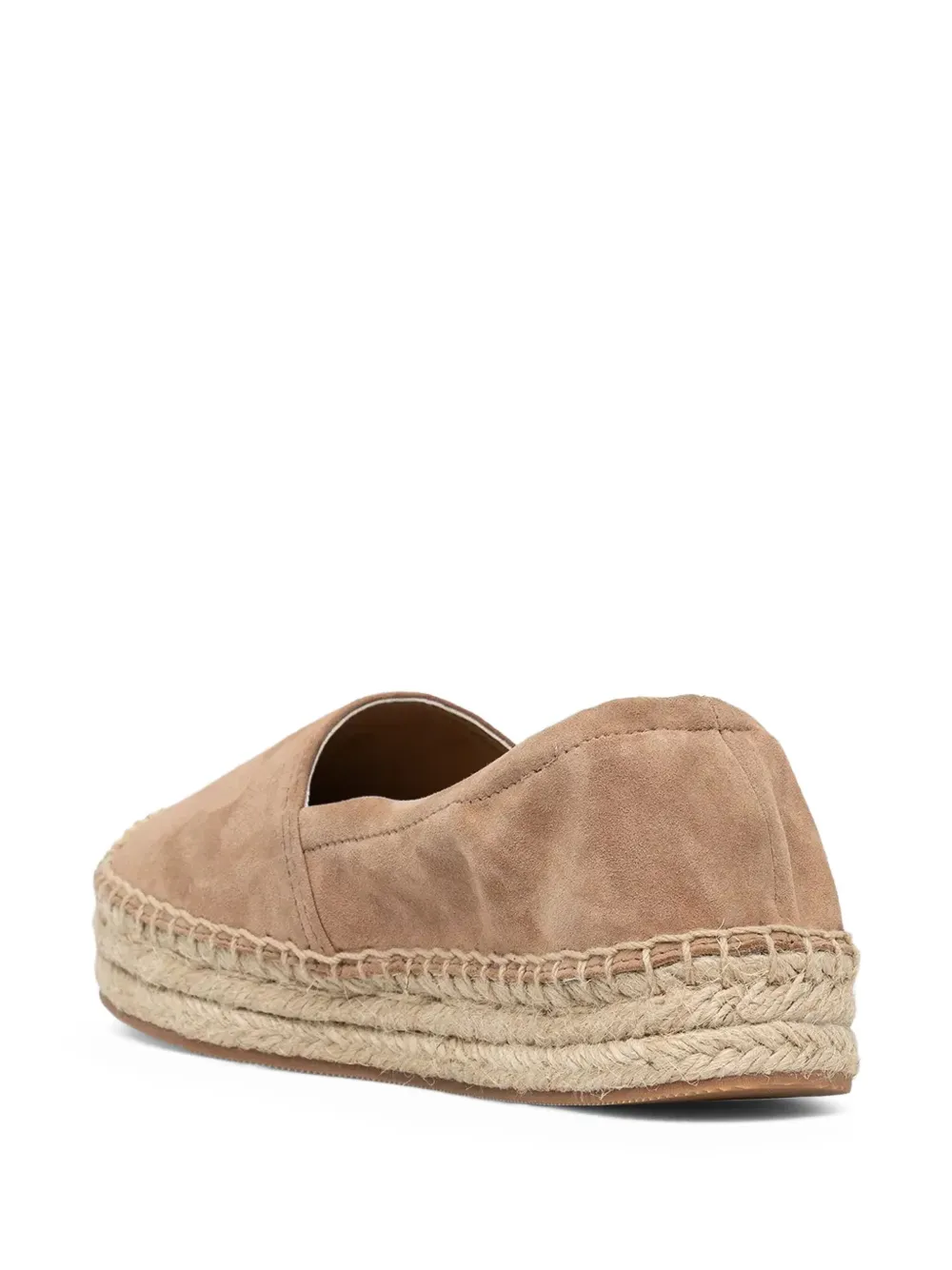 BOSS suede platform espadrilles Brown