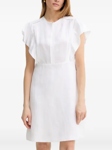 BOSS ruffle-detail keyhole dress