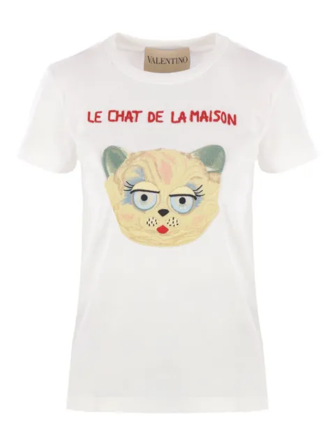 Valentino Garavani cat-face patch T-shirt