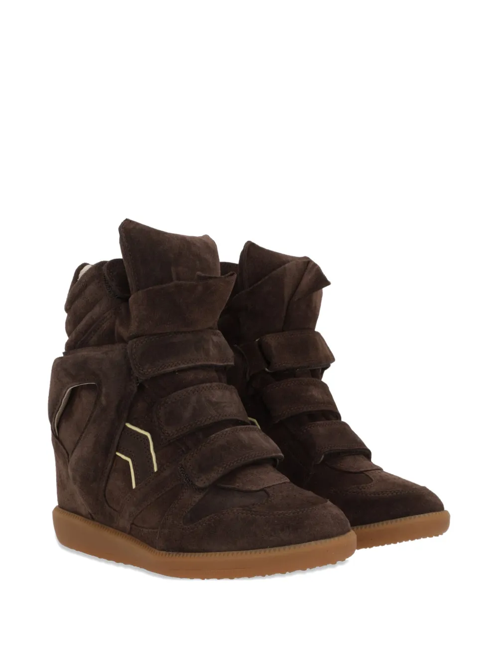Isabel Marant Bekett Hidden Wedge High Top Sneaker In Brown