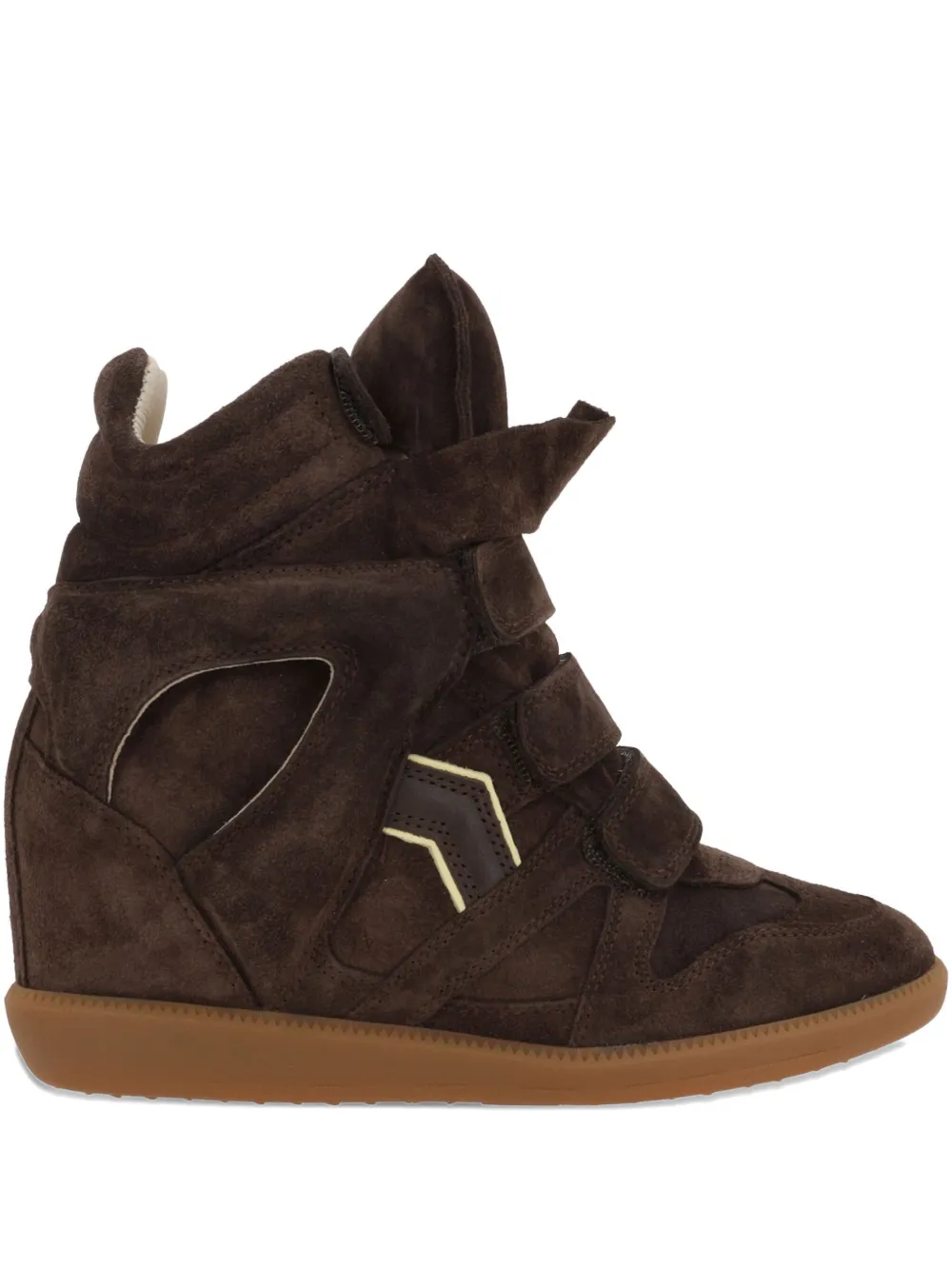 Isabel Marant Bekett Hidden Wedge High Top Sneaker In Brown