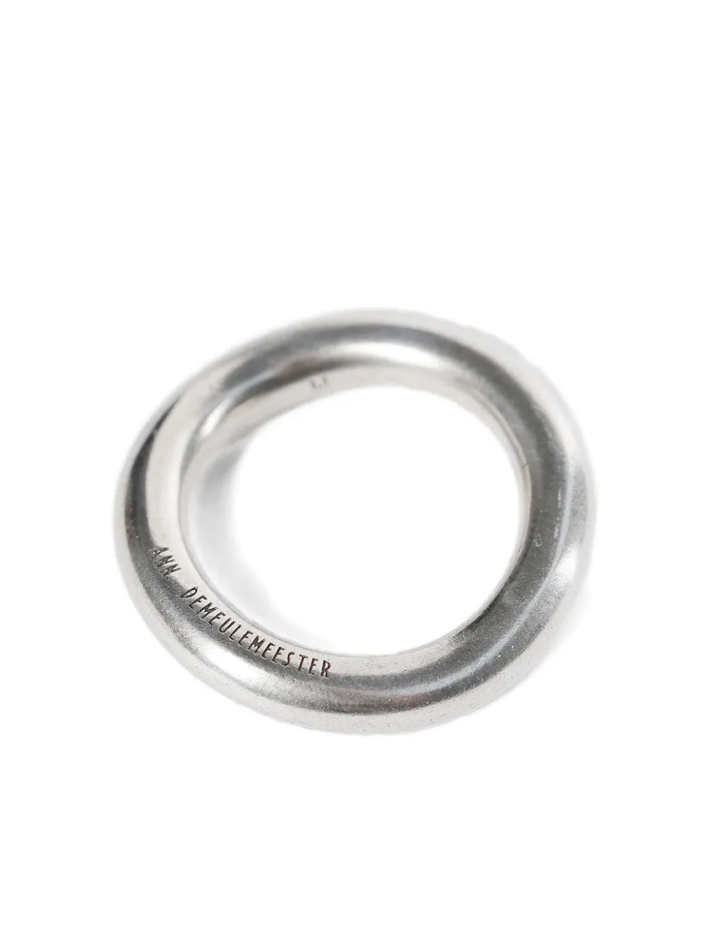 Ann Demeulemeester Ring met gegraveerd logo - Zilver
