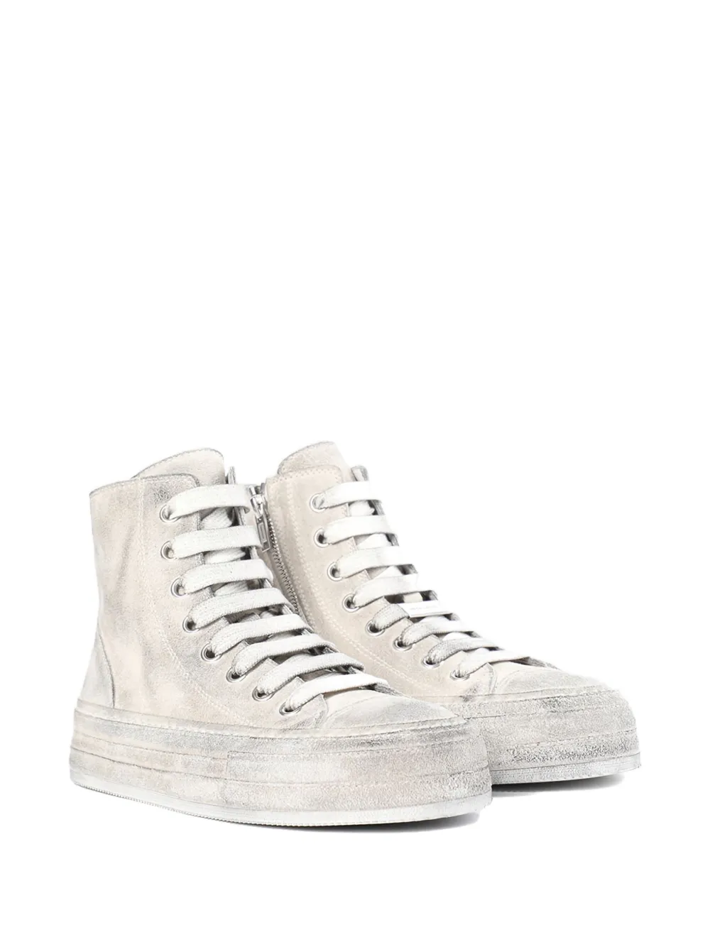Ann Demeulemeester Orvo lace-up suede sneakers | Hi-Tops