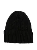 Ermanno Scervino cable-knit beaded beanie - Black