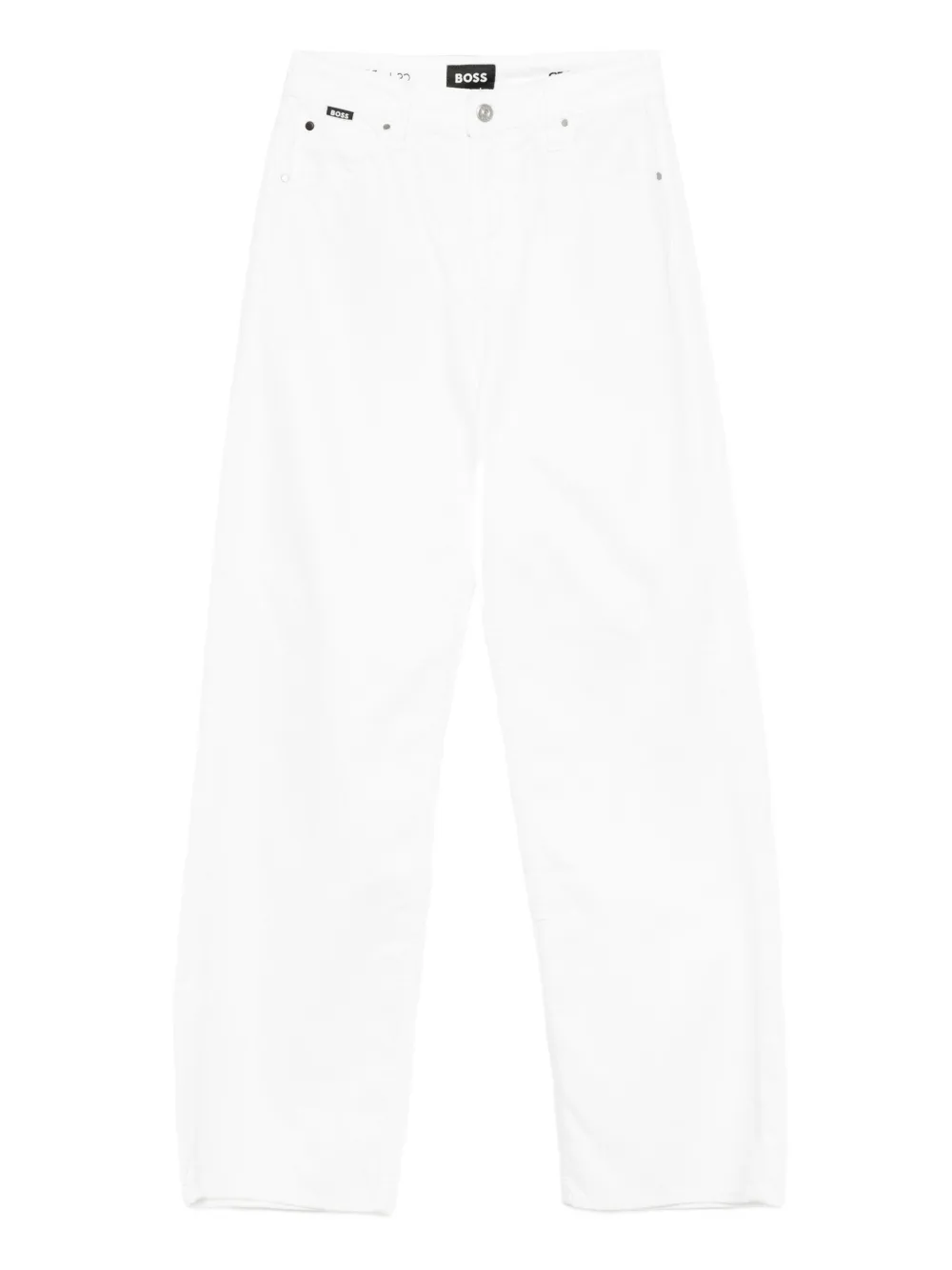 BOSS button-fly straight-leg jeans Wit